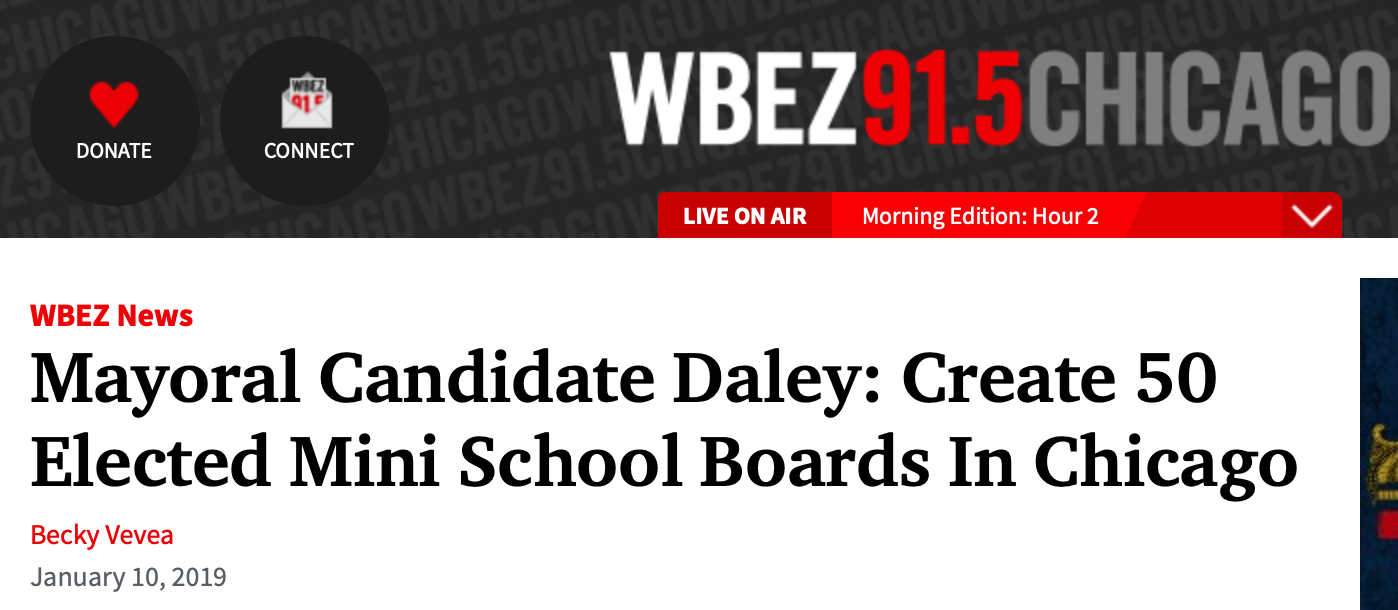 My Response to Daley CPS School Board Proposal Quoted in WBEZ