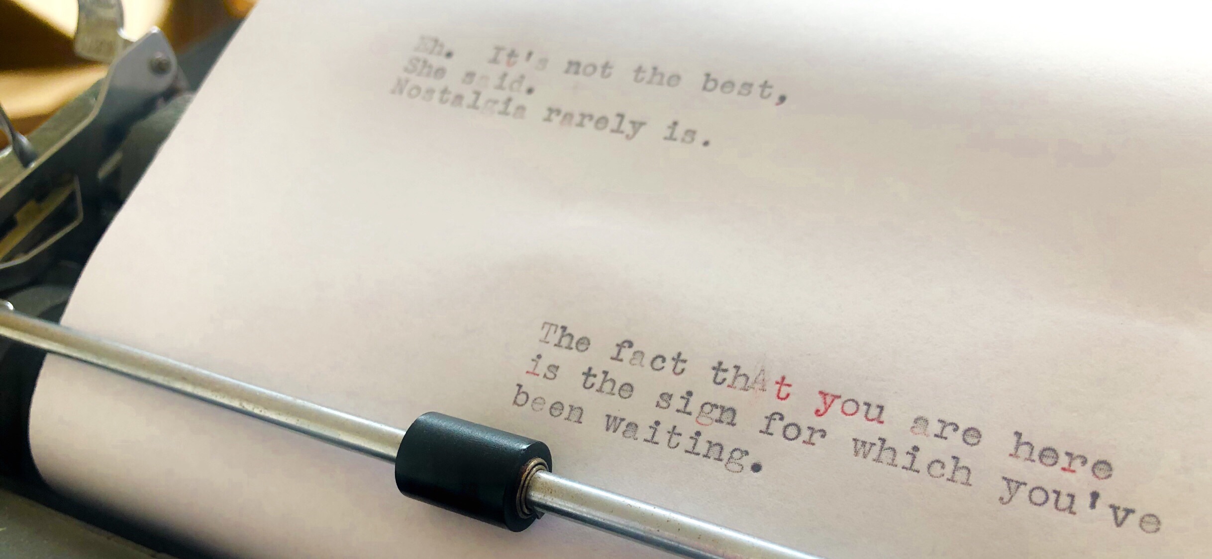 Typewriter Thought TwentyNineteen Oh Five Oh Ten and Nineteen