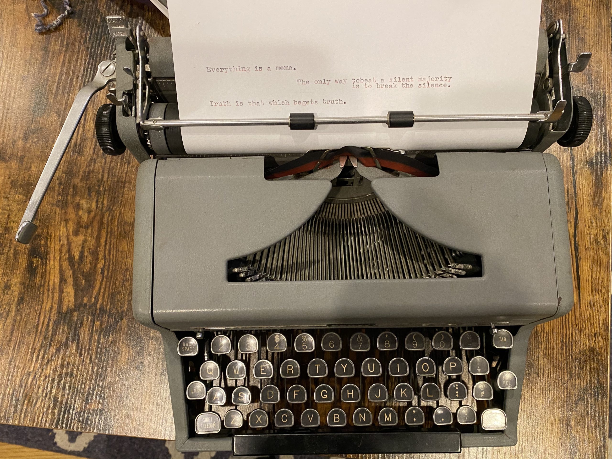 Typewriter Thought Twenty Twenty First