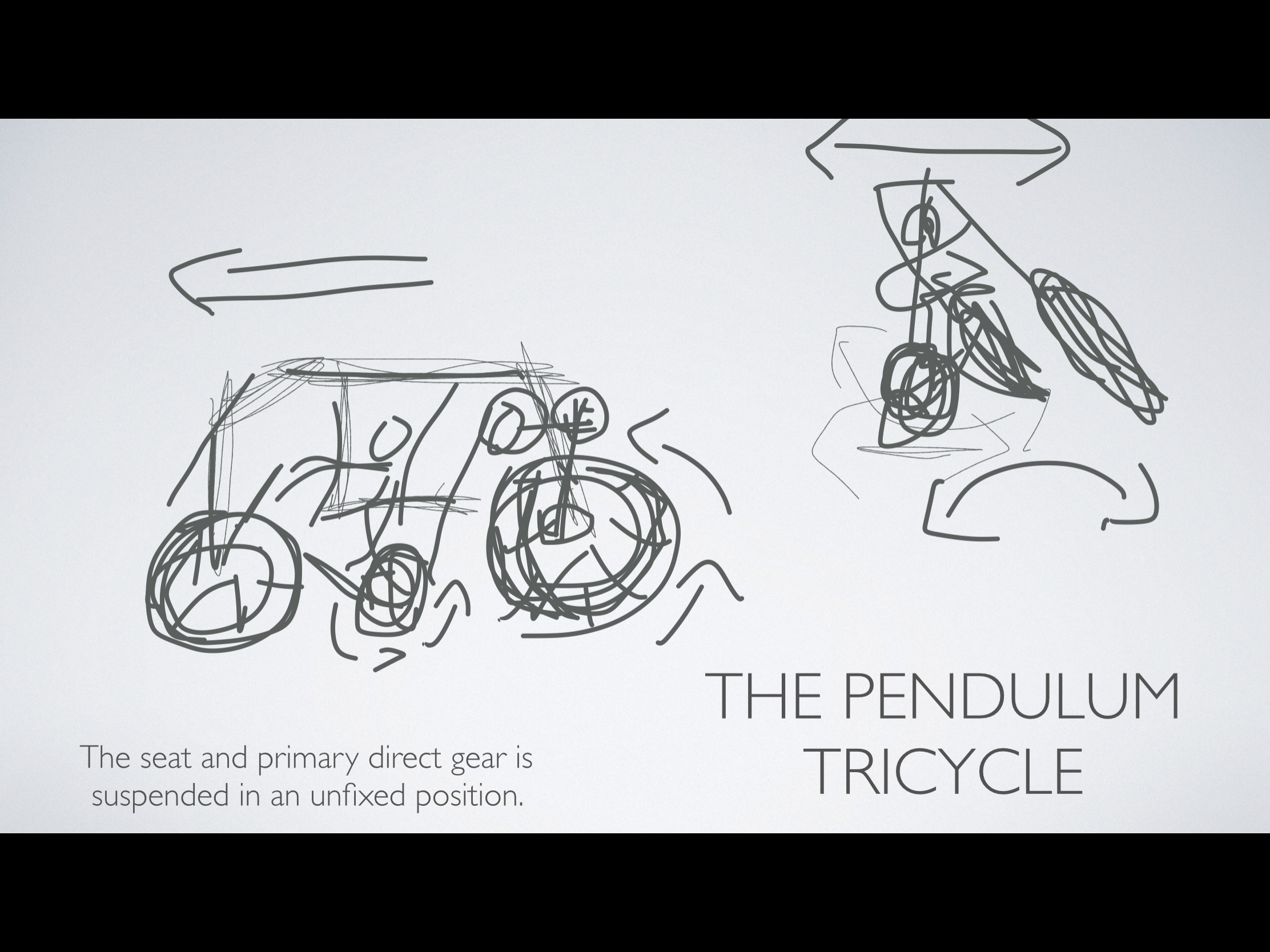 When searching for a pendulum tricycle I was left to draw my own,