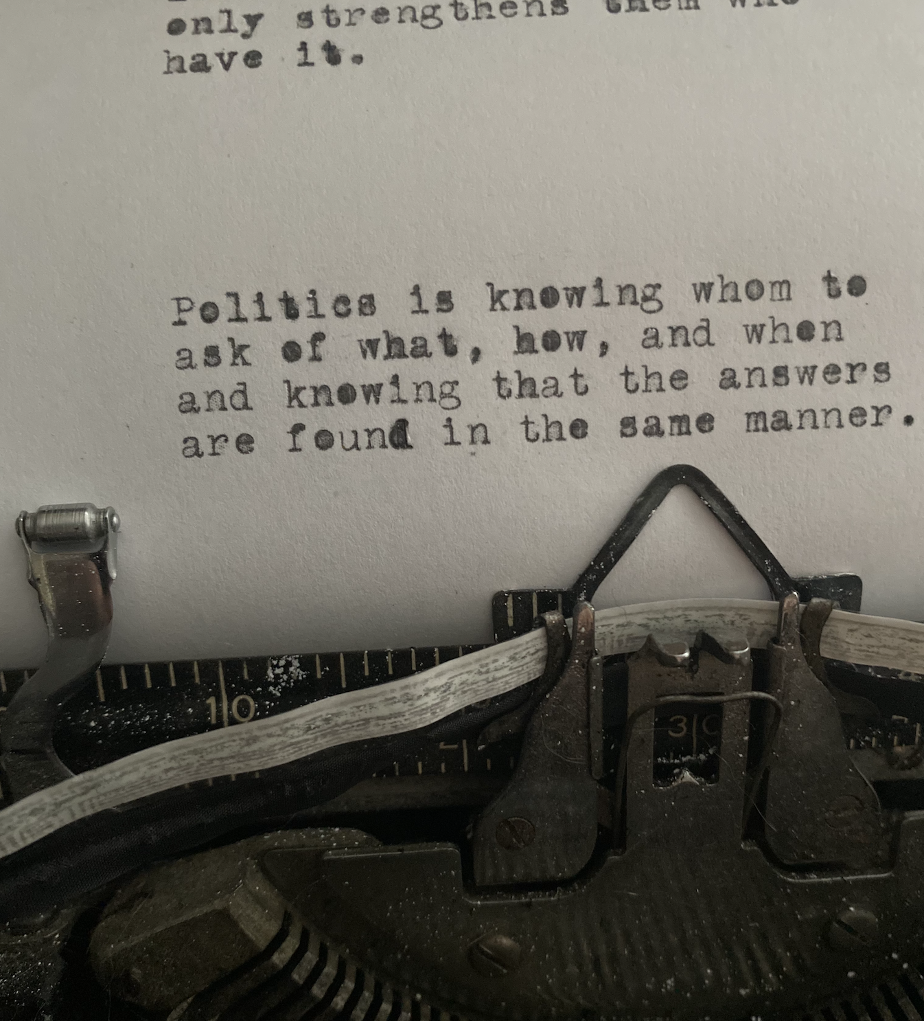 Typewriter thought fifth of ten twenty 21 of several