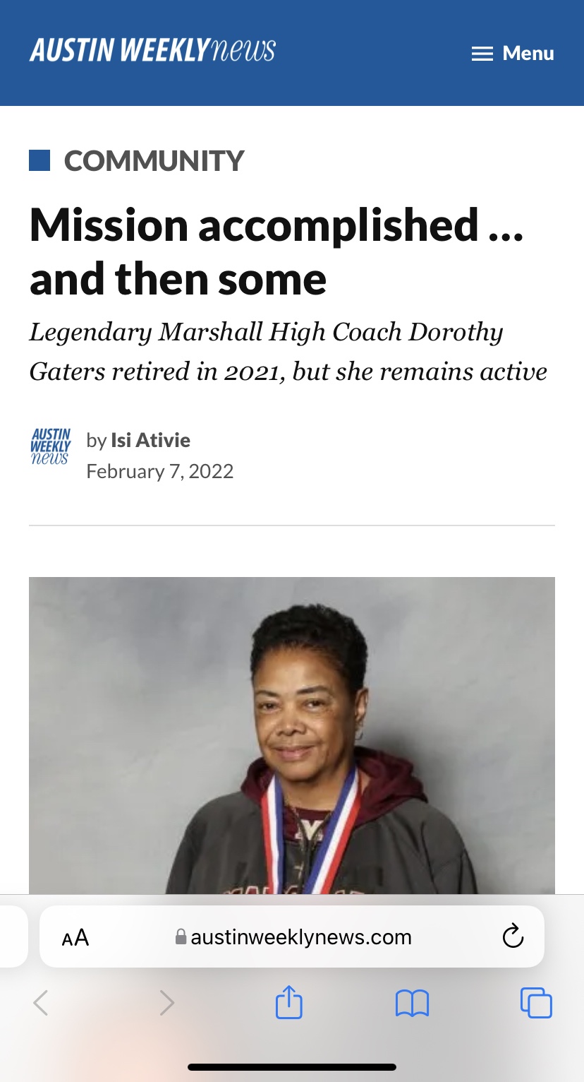 Morning Read: Austin News Reporting - The Legendary coach of Marshall High School