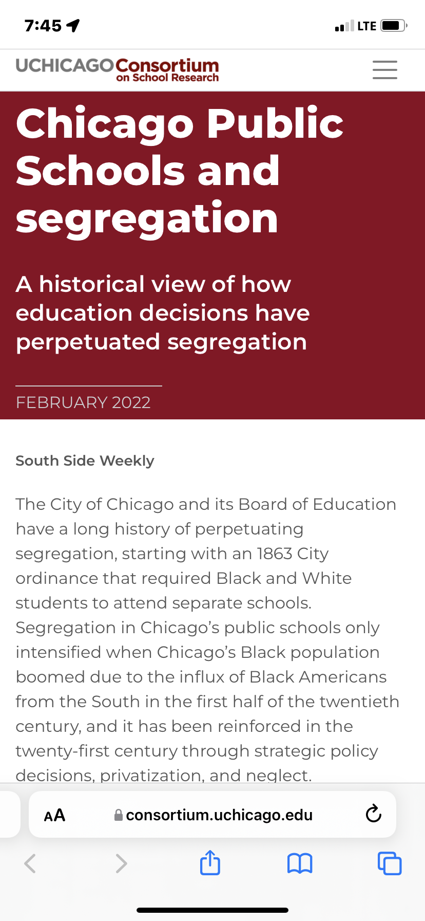 In case you missed it, UofC proved it: CPS’ Most Ardent Policy is Segregation