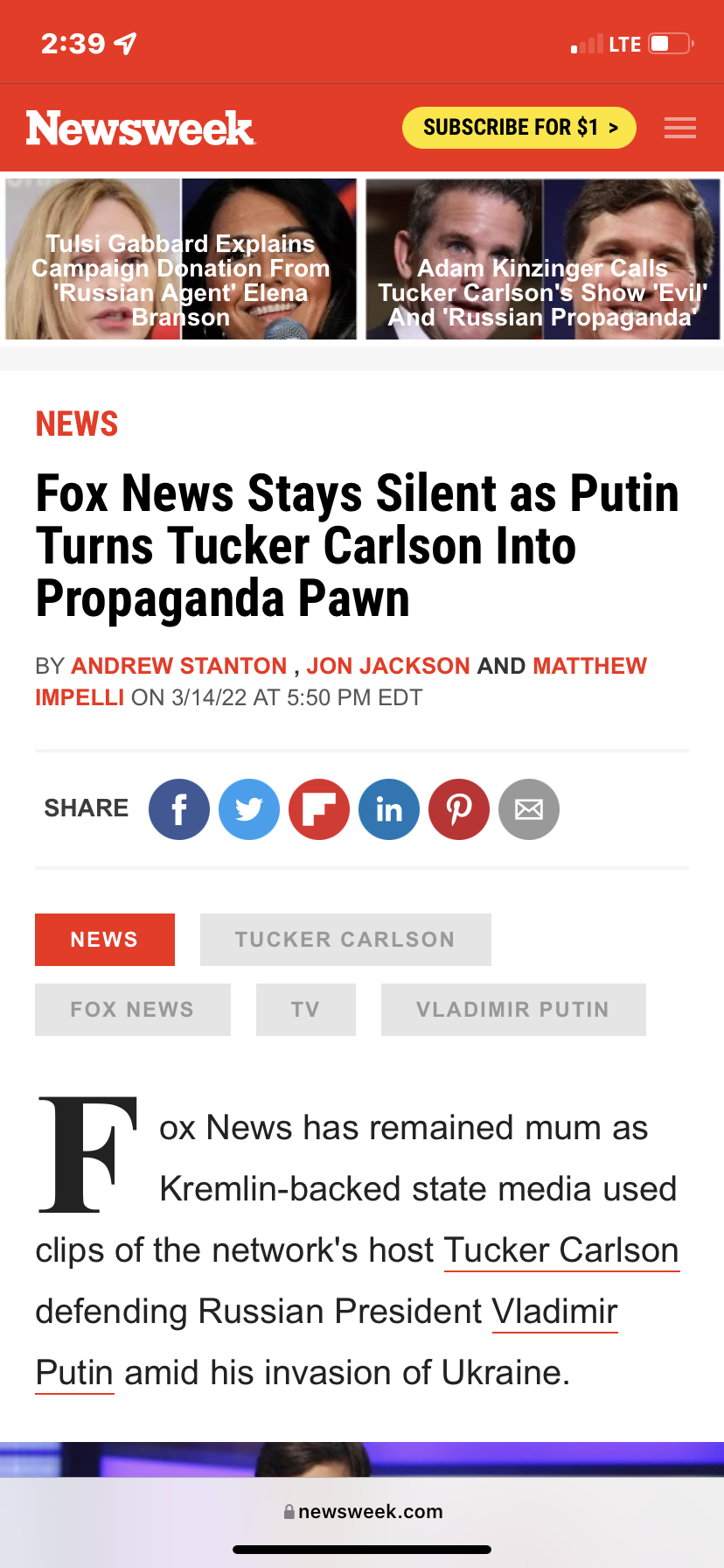 The definition of Irony is: Mr. Tucker “I’m So Oppressed that I can Say what ever Trash I want and that is why I Love Putin” Carlson