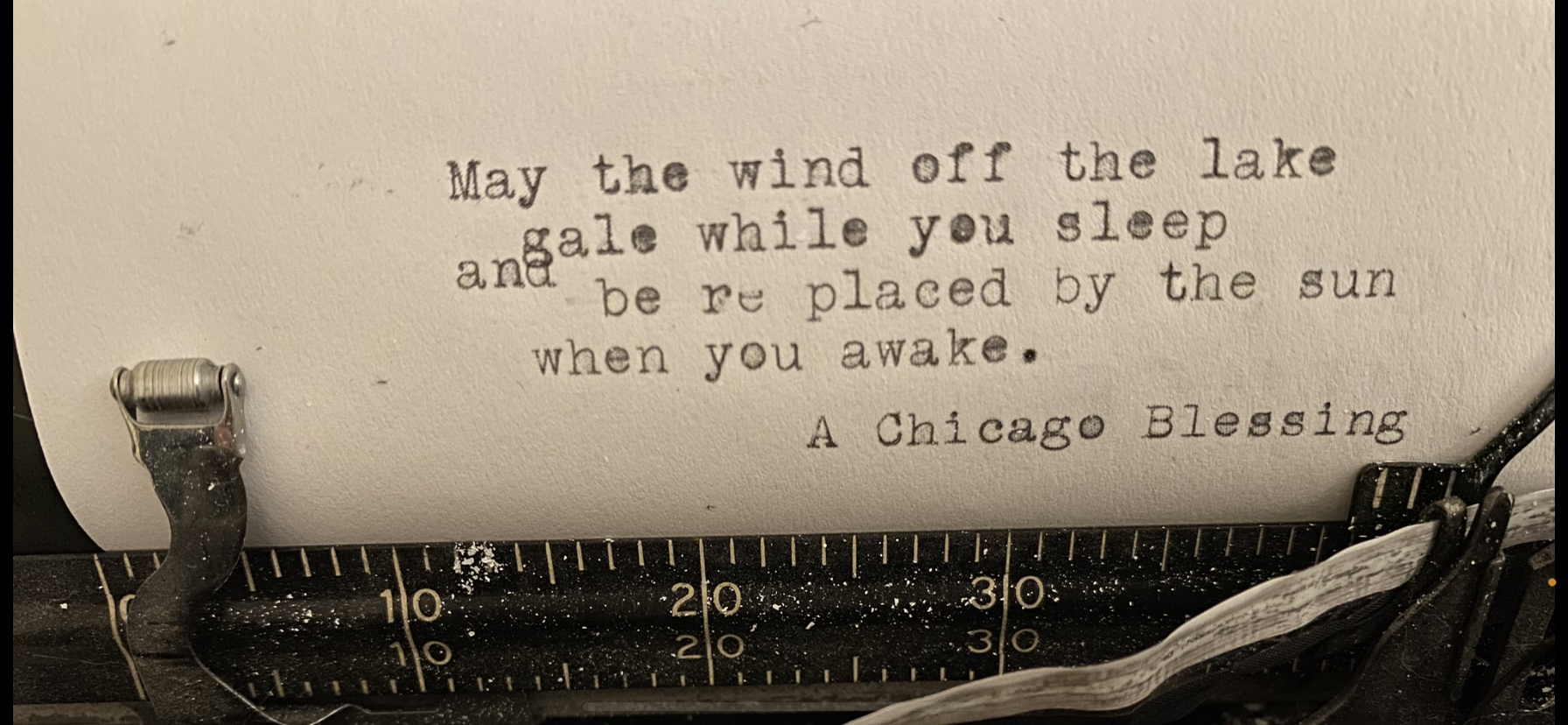 #Typewriter Thought Well Wishes For the Cold First Days of Spring