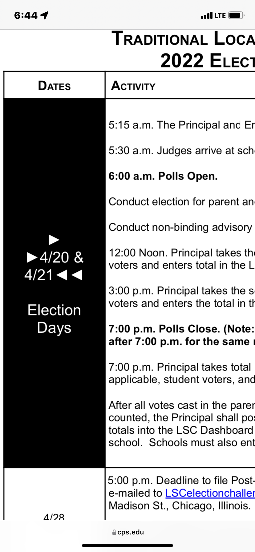 6 Days Until First Local School Council Election Day