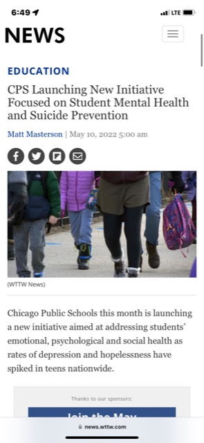Growing in elementary and high school, I understood first hand the need for mental and emotional support. This is a good thing, CPS. And the need for Social Workers.