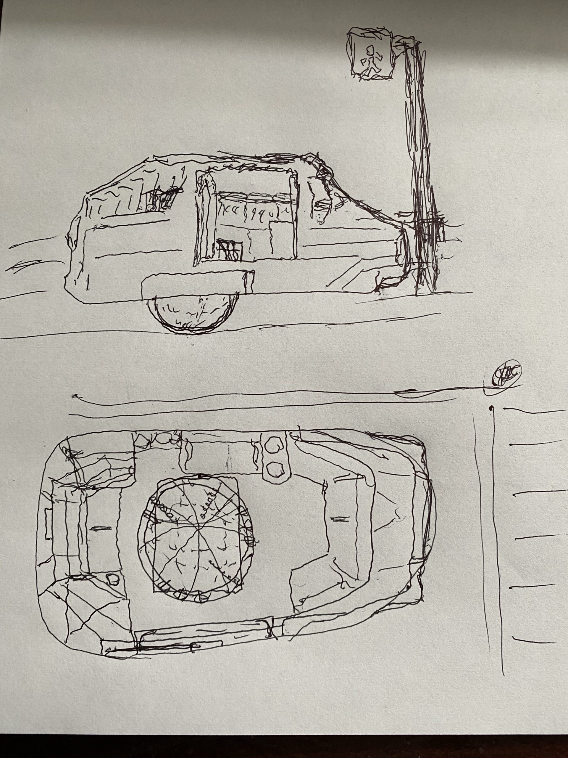 My idea for the car of the future. No rows of seats. One ball instead of 4 wheels. Because LiDAR will drive it.